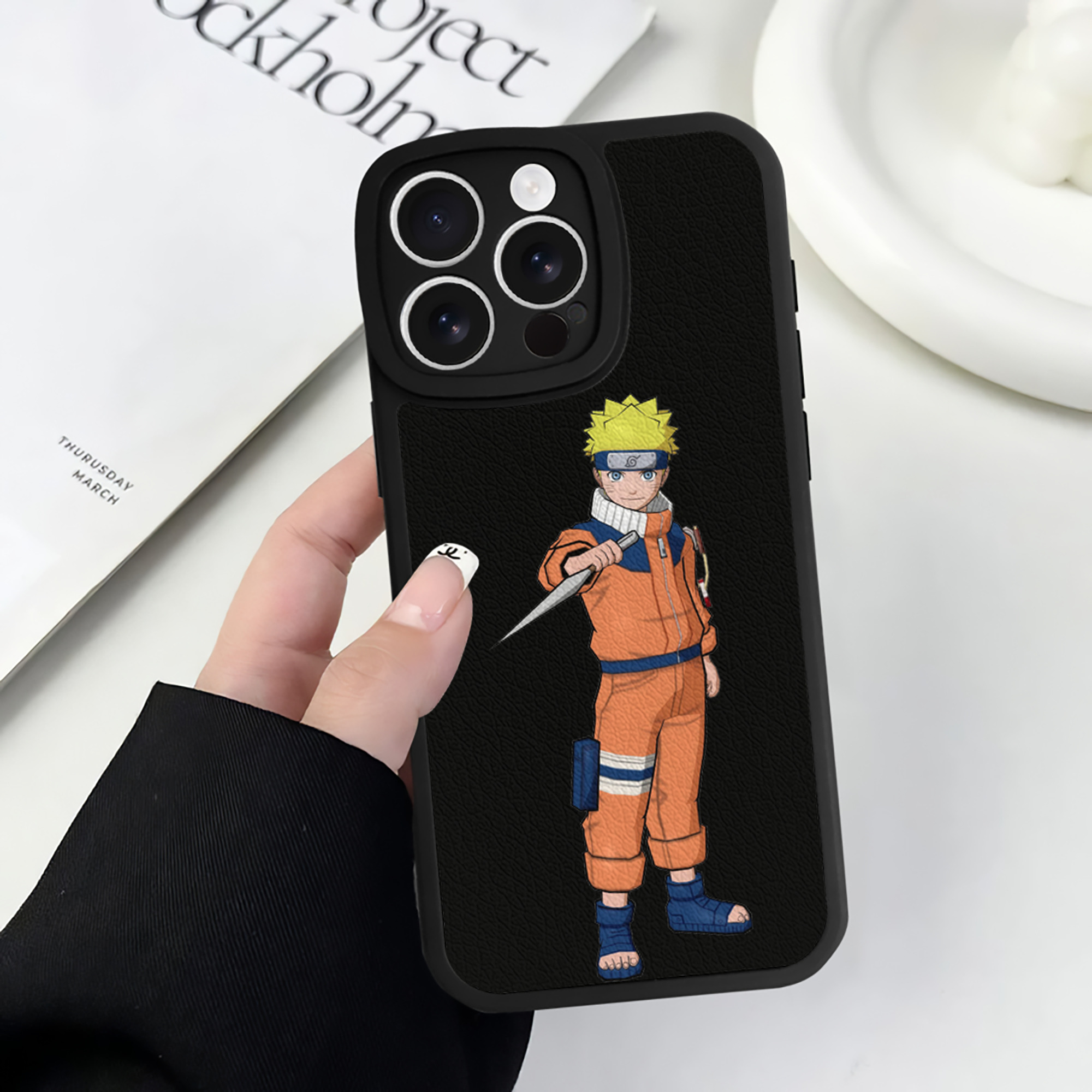 （画像用） NARUTO -ナルト- うずまき ナルト Uzumaki Naruto 【iPhone 16シリーズ対応】シリコンスマホケース（レザー調） 材質：シリコン